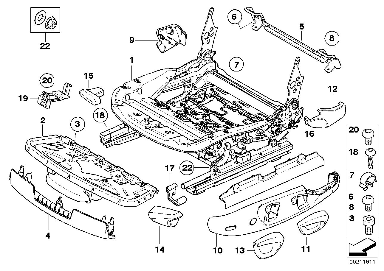 Genuine BMW 52107118490 E92 F25 E82 Covering Seat Rail Right (Inc. X3 20i, 328i & X3 20dX) | ML Performance US Car Parts