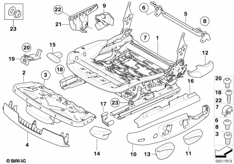 Genuine BMW 52107118423 E91 E84 Seat Mechanism Left (Inc. X1 20iX, X1 20d ed & 123d) | ML Performance EU Car Parts