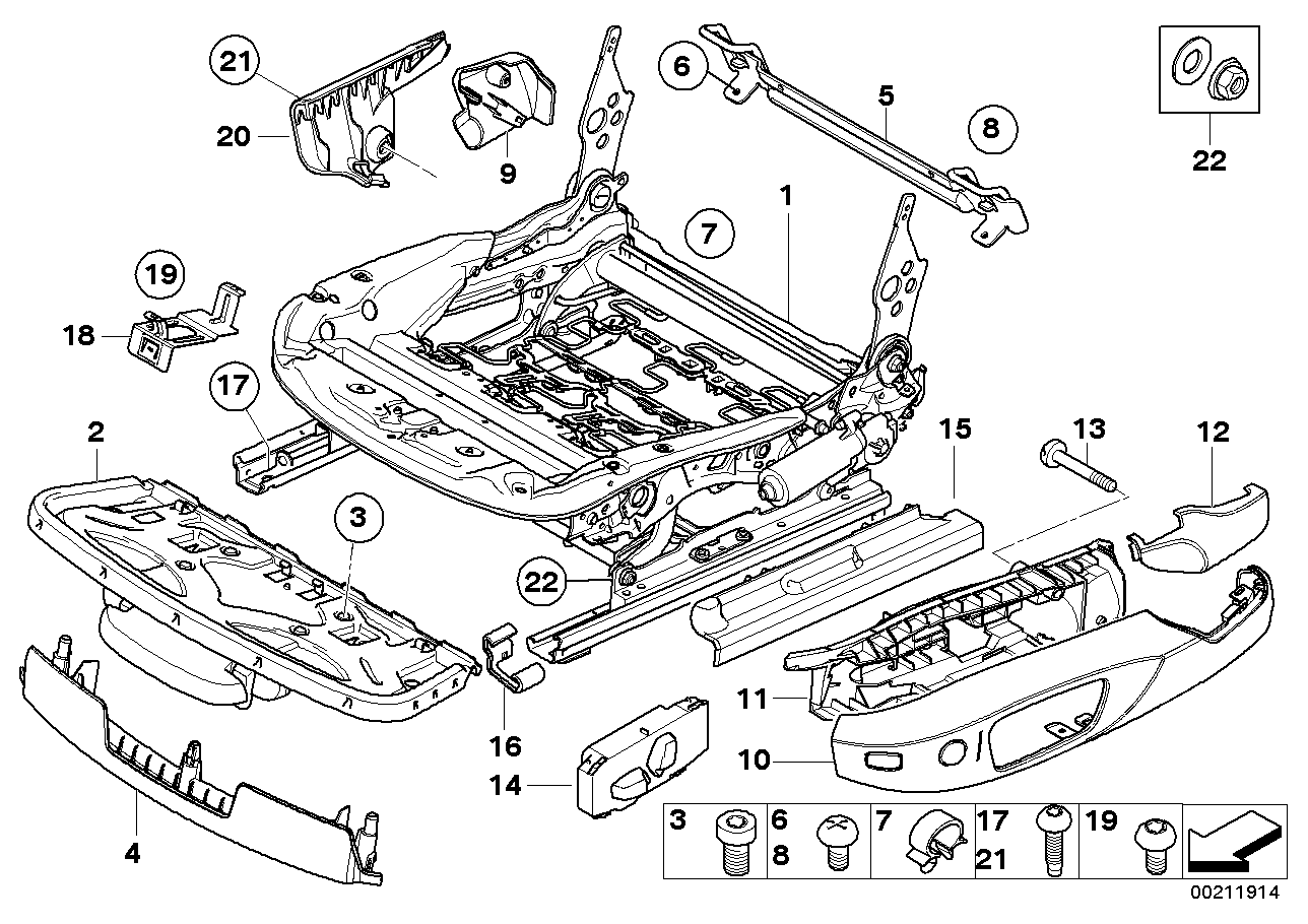 Genuine BMW 52107135540 E91 E90 E87 Electrical Seat Mechanism, Right (Inc. 320i, X1 23dX & X1 18dX) | ML Performance UK Car Parts