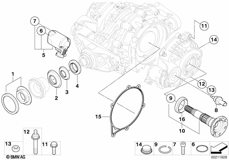 Rear-axle-drive parts