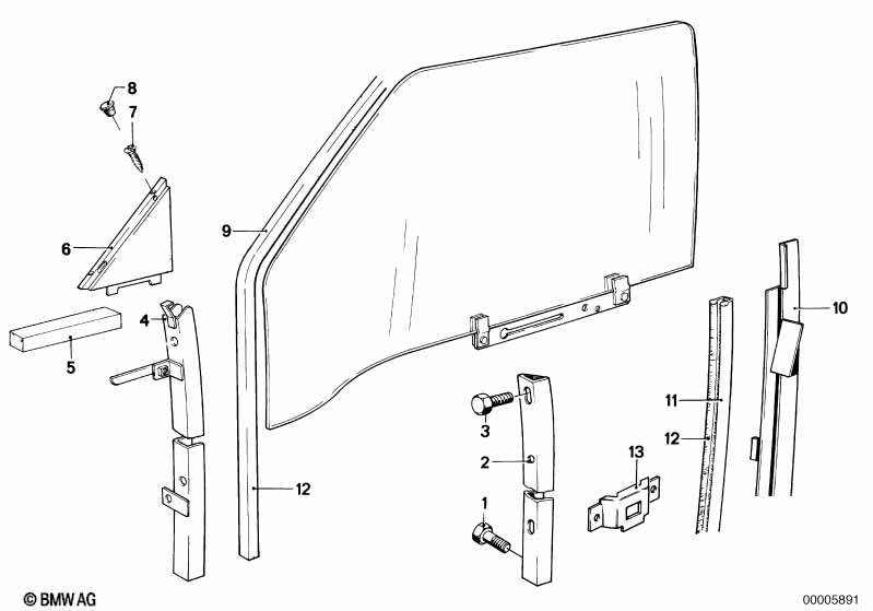 Door window lifting mechanism front