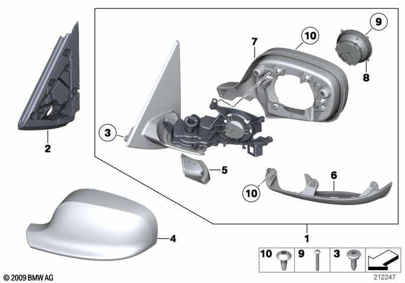 Genuine BMW 51162993766 E84 Heated Outside Mirror, Right (Inc. X1) | ML Performance EU Car Parts