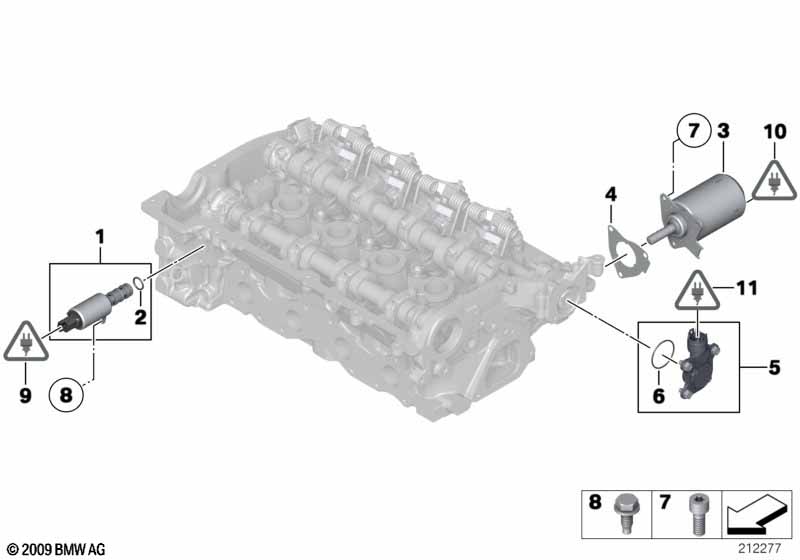 Cylinder head, electr. add-on parts
