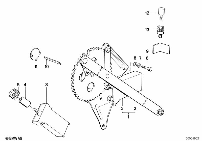 Door window lifting mechanism front