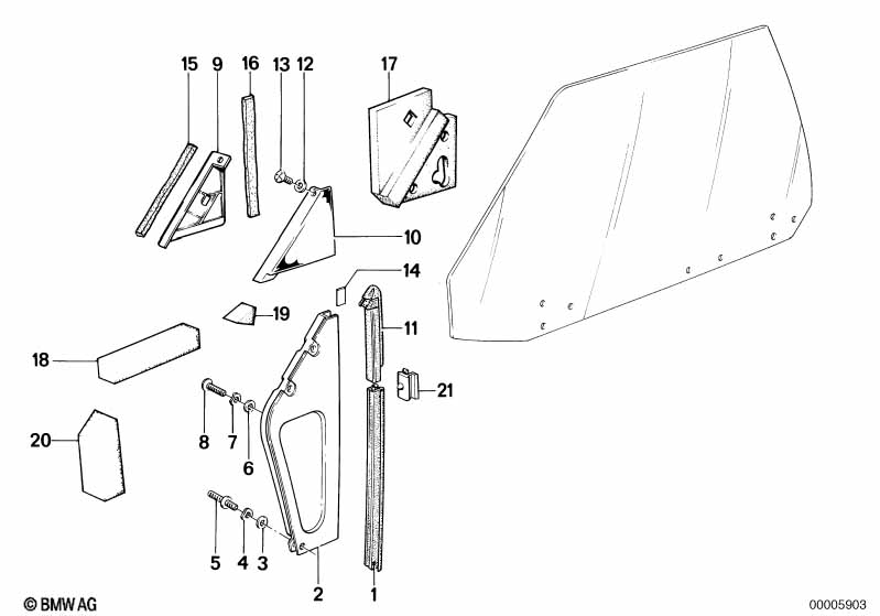 Front window guide