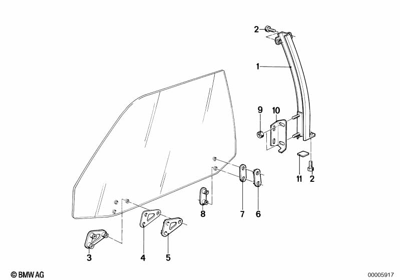 Front window guide