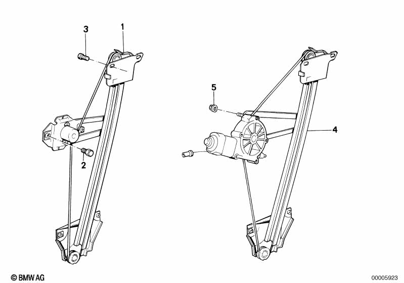 Door window lifting mechanism rear