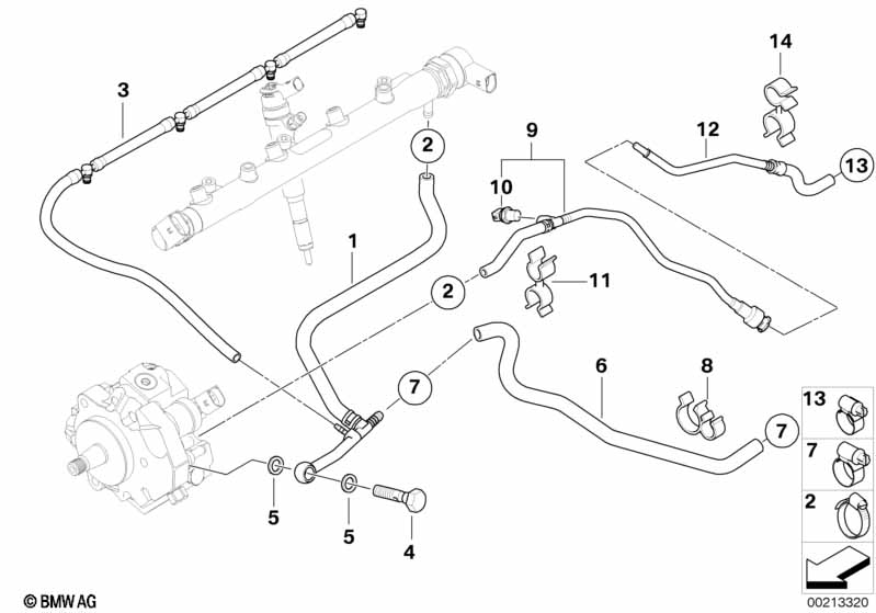 Genuine BMW 11657791516 E83 Hose Clamp 10-Jul (Inc. Cooper D 1.6, Cooper SD ALL4 & Cooper D 2.0) | ML Performance UK Car Parts