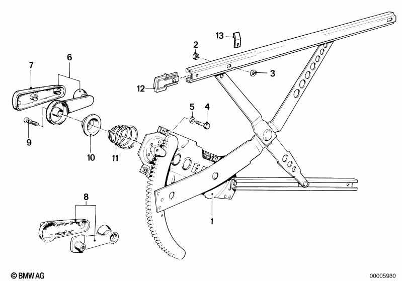 Türfenstermechanismus vorn