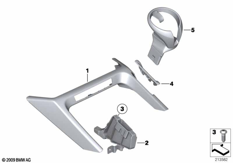 Genuine BMW 51162993659 E84 Cover, Cup Holder SCHWARZ (Inc. X1) | ML Performance EU Car Parts