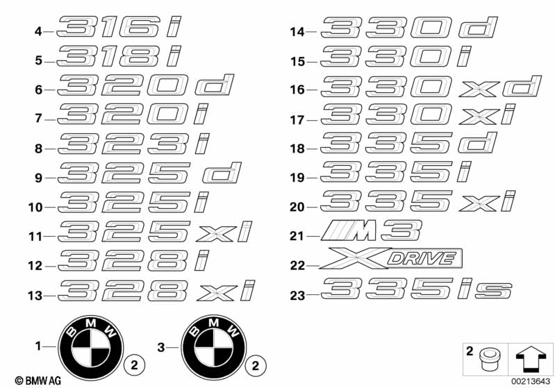 Genuine BMW 51147146052 E93 Badge (Inc. 328i, 320d & 325d) | ML Performance EU Car Parts