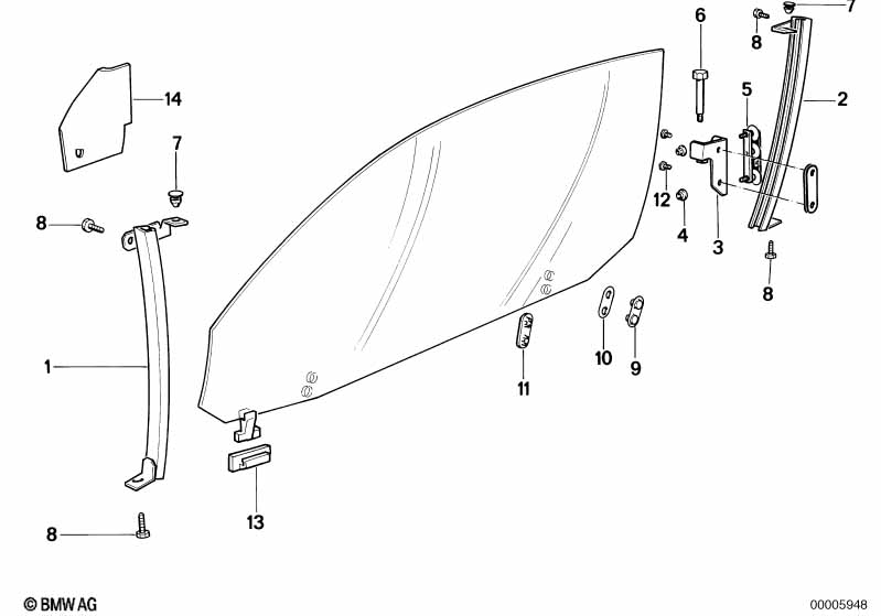 Genuine BMW 51321970963 E31 Guide Rail Front Left (Inc. 850CSi, 840i & 850Ci) | ML Performance EU Car Parts