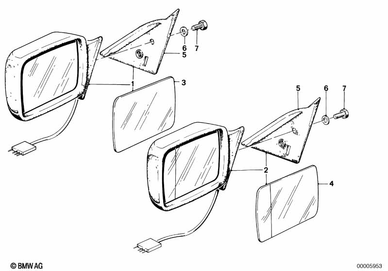 Electr. exterior mirror