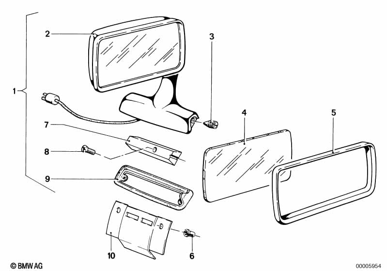 Electr. exterior mirror