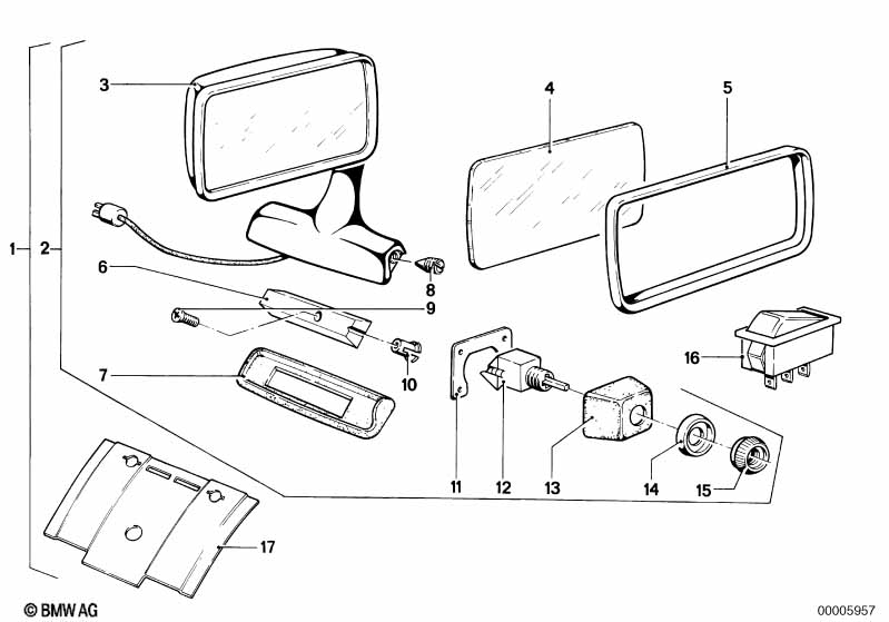 Electr. exterior mirror