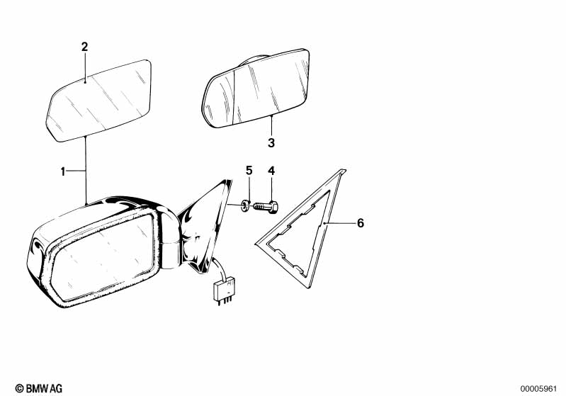 Genuine BMW 51161881445 E23 Electr.Exterior Mirror Left (Inc. 728i & 732i) | ML Performance EU Car Parts