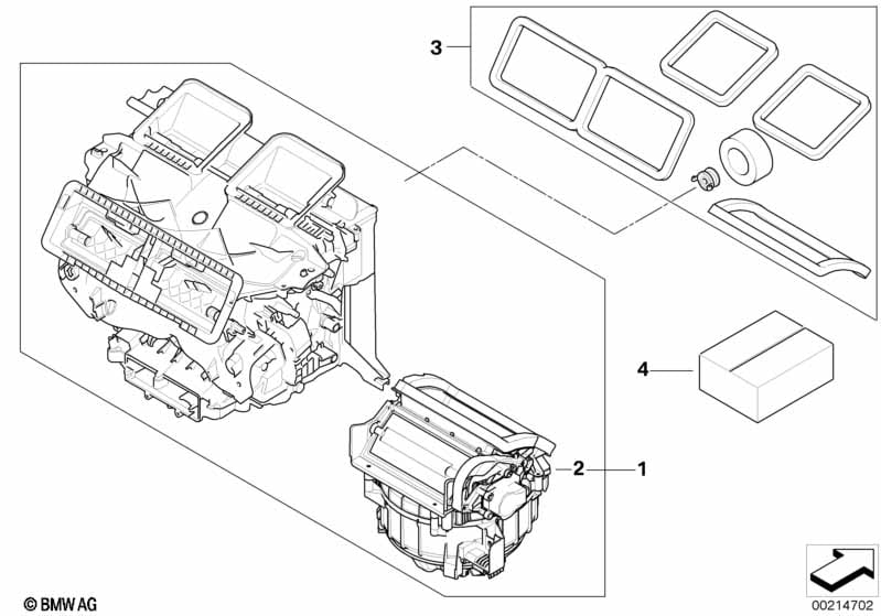 Housing parts aut.air conditioning Valeo