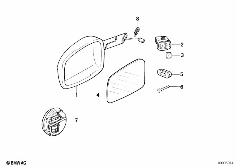 Genuine BMW 51162291735 Electr.Exterior Mirror Left (Inc. Z1) | ML Performance UK Car Parts