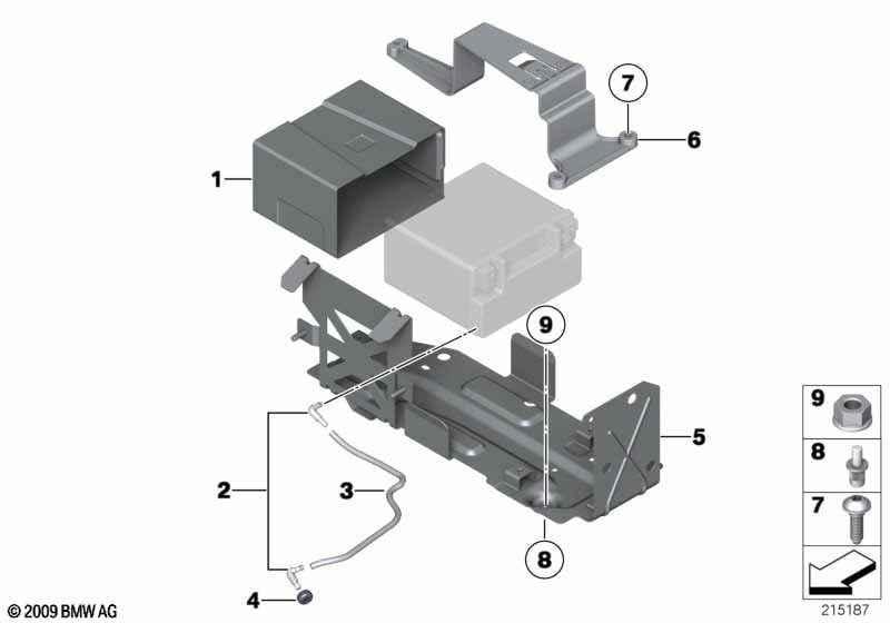 battery holder and mounting parts