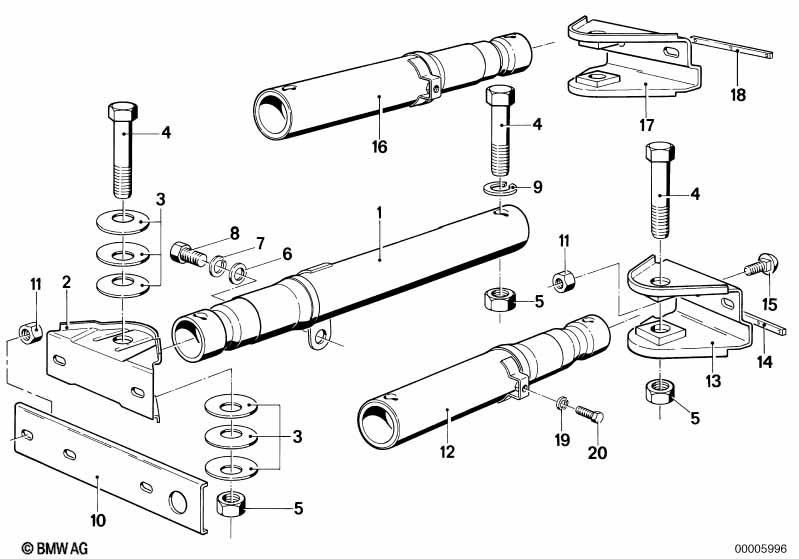 Genuine BMW 51121861022 E24 Shock Absorber Rear Center (Inc. 633CSi, 635CSi & M6) | ML Performance EU Car Parts