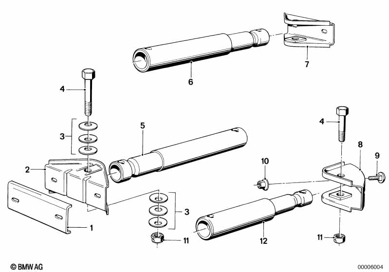 Genuine BMW 51121917732 E12 E24 Shock Absorber Rear Lateral (Inc. 530i, 635CSi & M6) | ML Performance UK Car Parts