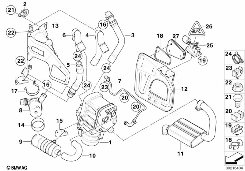 Spare parts, auxiliary heater Bypass Sys