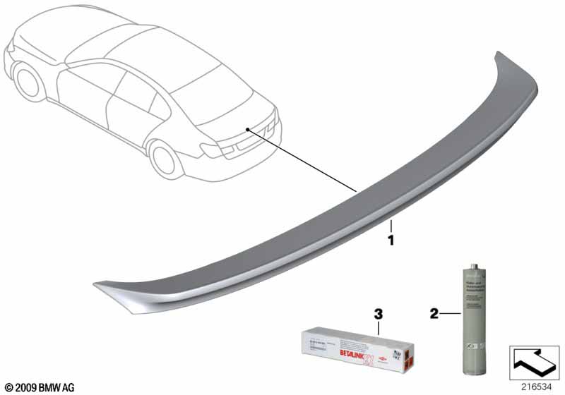 Genuine BMW 51627980114 Primed Rear Spoiler (Inc. Alpina B7, Alpina B7L & Alpina B7X) | ML Performance EU Car Parts