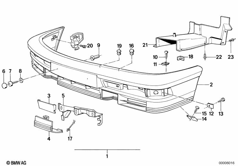 Front bumper trim, M technic