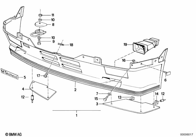 Genuine BMW 51711942967 E30 Air Channel Left M TECHNIC (Inc. 323i, 325ix & 325e) | ML Performance UK Car Parts