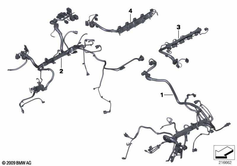 Genuine BMW 12517601279 F02 F01 F03 Wiring Harness, Engine, Base Cyl. 7- 12 (Inc. 760Li, 760LiS & 760i) | ML Performance UK Car Parts