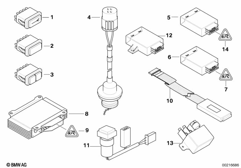 Modules/switch/charge socket,off. veh.