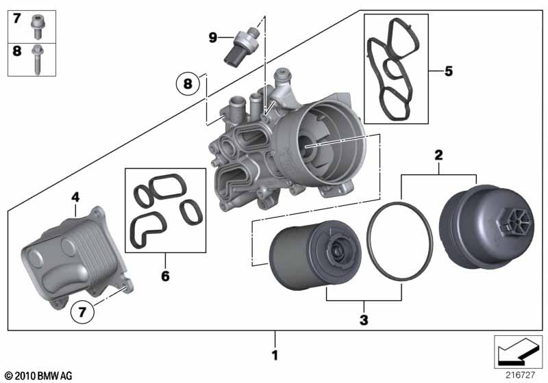 Lubricat.syst.-oil filter,heat exchanger