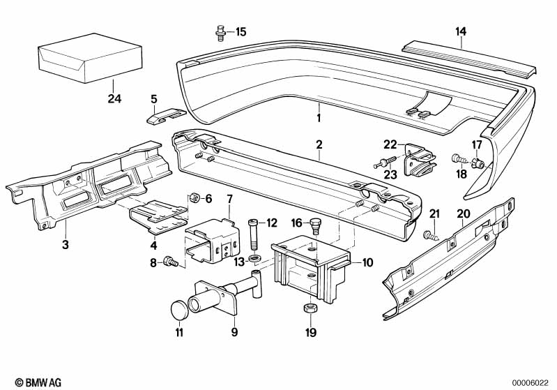 Bumper trim panel, rear