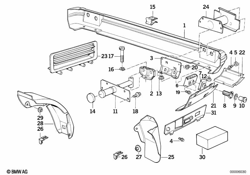 Carrier, bumper rear