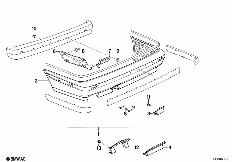 Rear bumper trim panel - M Technic