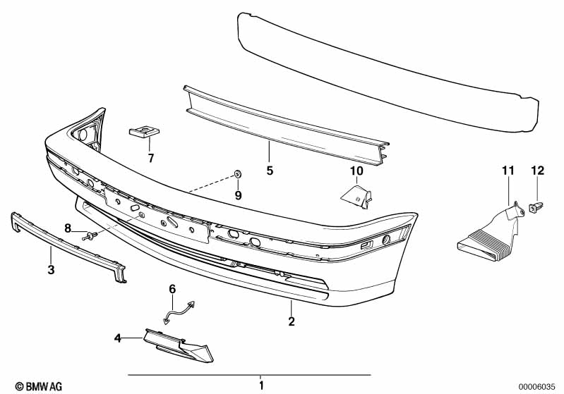 Genuine BMW 51112230403 E34 Covering Left M TECHNIC (Inc. 520i, 525td & 524td) | ML Performance UK Car Parts