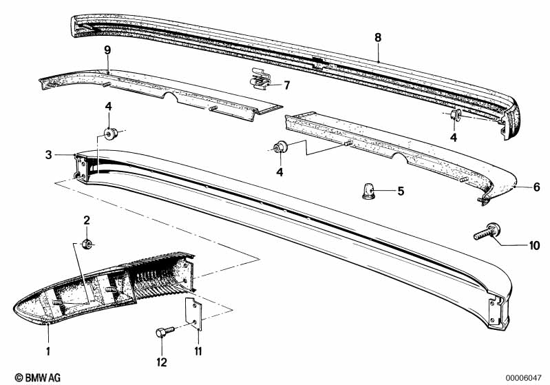Genuine BMW 51121880496 E21 Bumper Rear Center (Inc. 320i) | ML Performance EU Car Parts