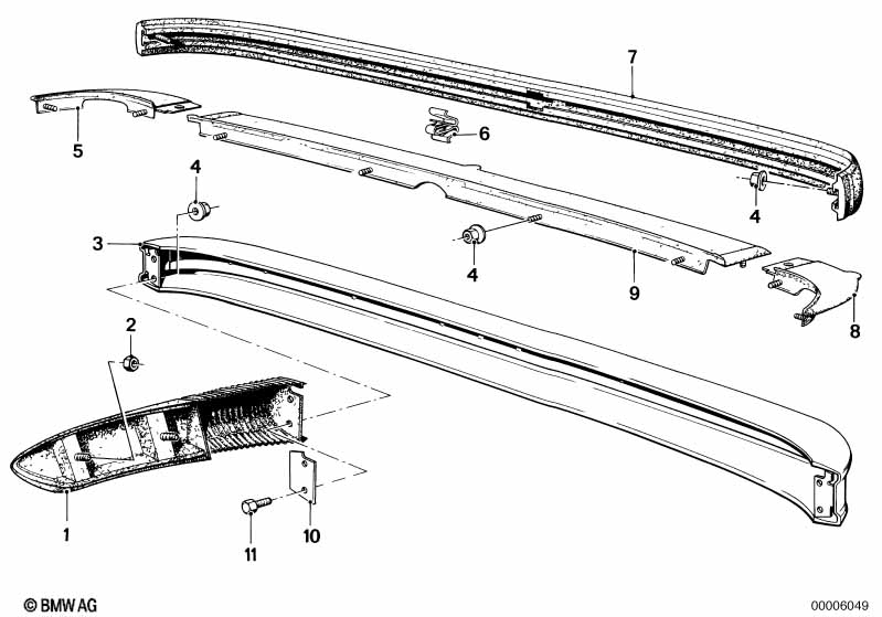Genuine BMW 51121836688 E12 Bumper Rear Right (Inc. 528i & 530i) | ML Performance EU Car Parts