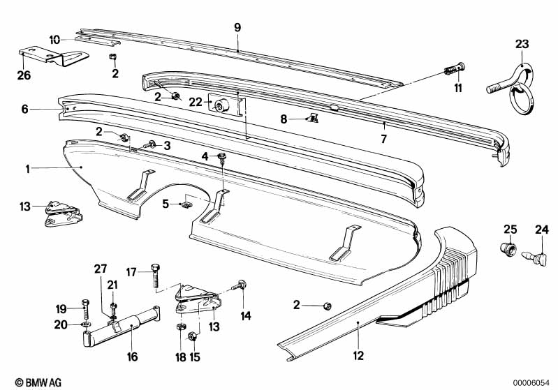 Genuine BMW 51121961808 E23 Bumper Center (Inc. 733i & 735i) | ML Performance EU Car Parts
