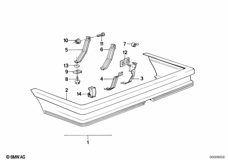 Rear bumper trim panel - M Technic