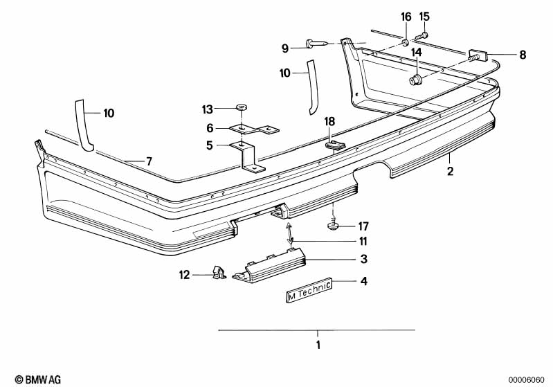 Genuine BMW 51711926195 E24 Foil Left M TECHNIC (Inc. M635CSi, 635CSi & 628CSi) | ML Performance EU Car Parts