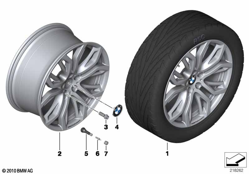 Genuine BMW 36116796151 E70 E72 E71 Gloss-Turned Light Alloy Rim 11,5JX21 ET:38 (Inc. X5 M, Hybrid X6 & X6 M50dX) | ML Performance UK Car Parts