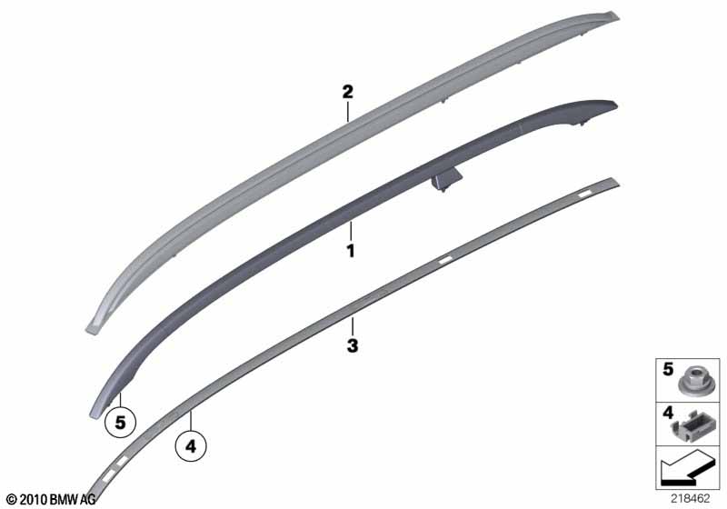 Roof moulding/Roof rail