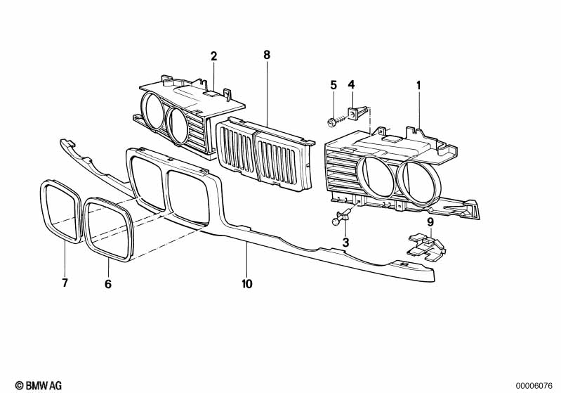 Genuine BMW 51131973898 E34 Decorative Frame Right (Inc. 525i, 518i & 518g) | ML Performance UK Car Parts