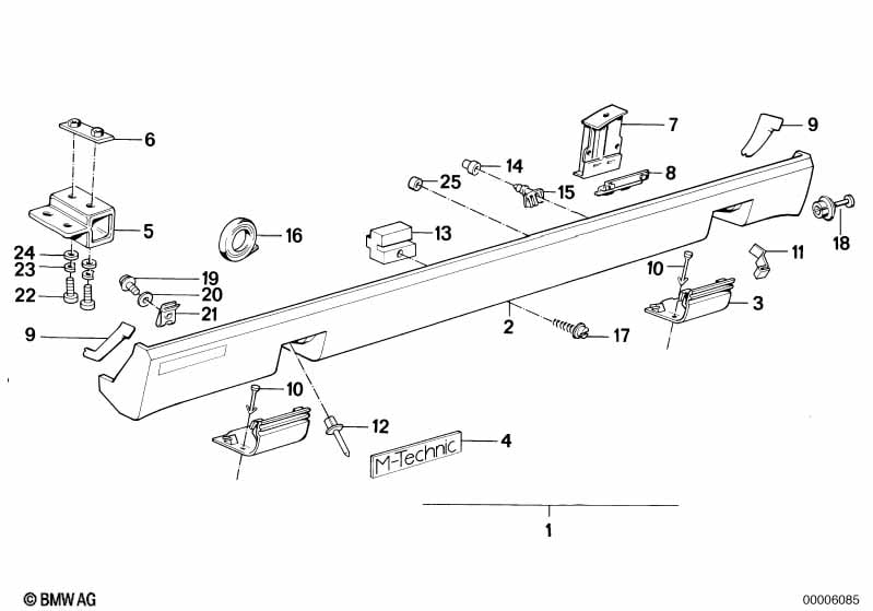 M cover for rocker panel / wheel arch