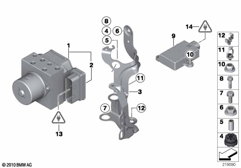 Hydro unit DSC/control unit/fastening