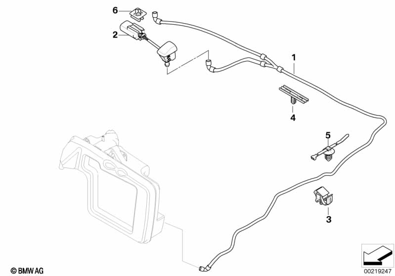 Single parts for windshield cleaning