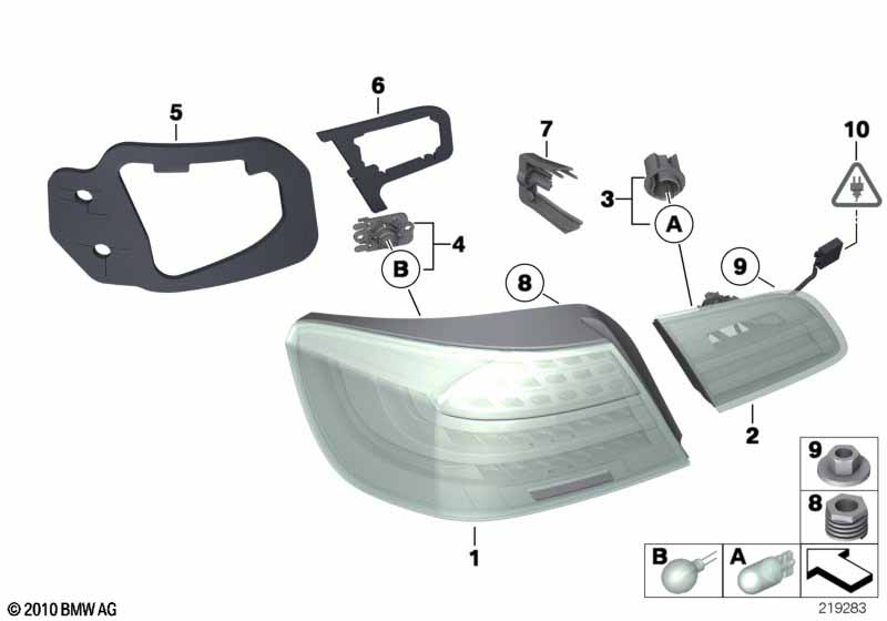 Genuine BMW 63217252783 E93 Rear Light In Trunk Lid, Left (Inc. 328i, 335is & 325d) | ML Performance UK Car Parts