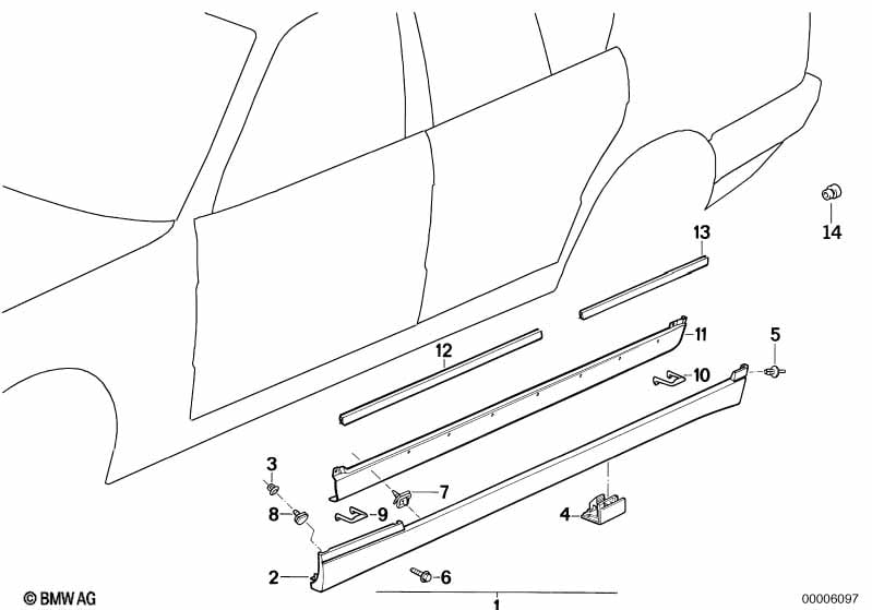 M cover for rocker panel / wheel arch