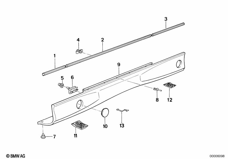 Genuine BMW 51131970236 E31 Moulding Fender Rear Right (Inc. 850Ci, 840Ci & 840i) | ML Performance UK Car Parts